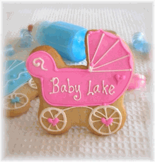 Personalized Baby Carriage Cookie