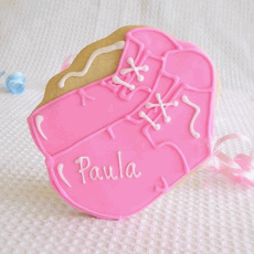 Personalized Baby Bootie Cookies