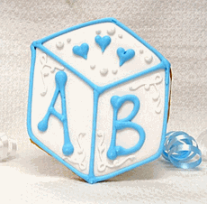 Baby Block Cookies – Girl or Boy