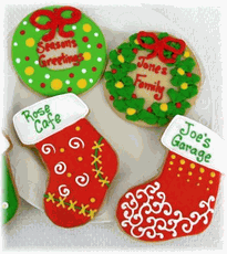 Wreath and Stocking Cookies