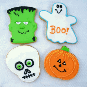 Frankenstein and Skull Cookies