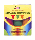 Crayon Rompers - 3 Colorful Bodysuits
