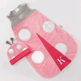 Pink Ladybug Sleeping Sack with Cap