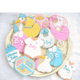 Baby shower cookie platter