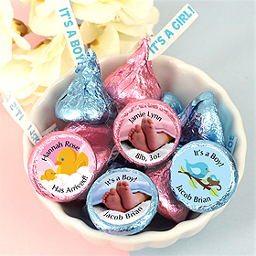 Personalized Baby Shower Hershey Kisses – Pink or Blue